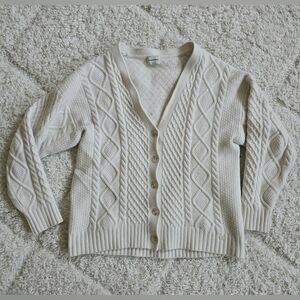 Sunday Best Ivory Cable Knit Cardigan